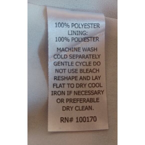 Emma & Olivia Paisley Tunic Womens Large White Pink and Black Tie Front Career - Picture 6 of 6